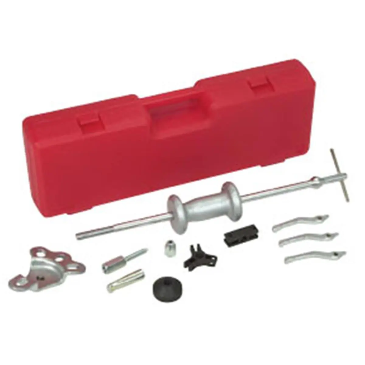 ATD Tools 5 lbs. Heavy-Duty Slide Hammer Set - 13.90 lbs, 5/8 in. x 18 Threaded End, 8-Function Internal or External Dent Puller, Hook, 2-Jaw, 3-Jaw Units for Car/Motorcycle Press Fit Parts Removal