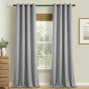 4 Pcs Blackout Curtains for Living Room Bedroom Blackout Curtains, Luxury Blackout & Thermal Curtains With Metal rings，Blackout Curtains for Windows Apartment，All season use