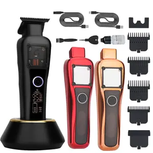 Professional Hair Clipper, 1 Box Rechargeable Hair Trimmer & Accessories, Hair Cutting Kit for Men, Barber Clipper, Great for Salon and Barber Shop, Winter Gift, Valentine's Day Gift