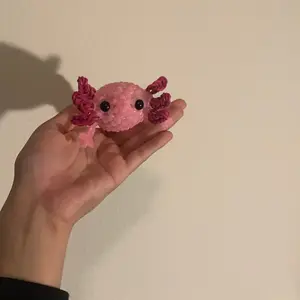 Crochet Axolotl Made with Rubber Bands -Toy Crafted from Rubber Bands