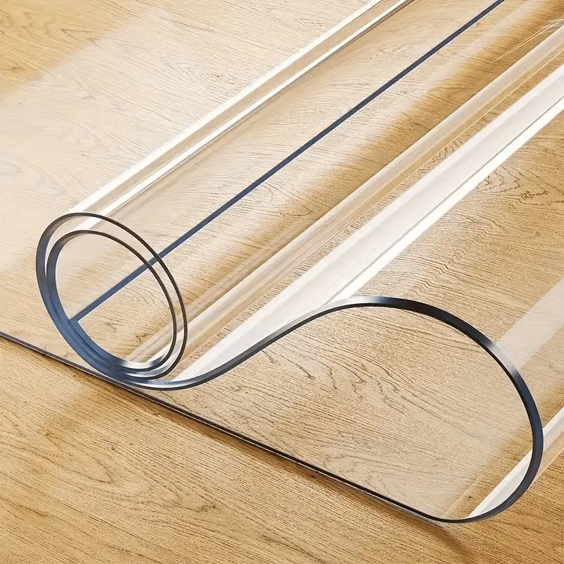AIMHave transparent plastic tablecloth, 1.5mm thick, with high flexibility, waterproof, oil-resistant, heat-resistant, stain-resistant, tear-resistant, durable and non-fading, suitable for dining tables, bedside tables, and kitchen table mats
