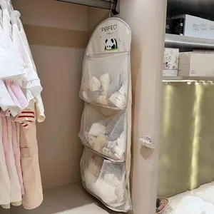 Socks storage artifact dormitory wardrobe underwear underwear hanging bag hanging mesh pocket bedside bedside finishing bag