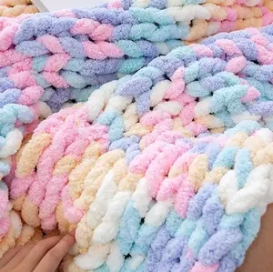 Chunky net throw blanket Cotton