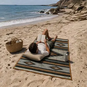 Waxed Canvas Outdoor Blanket / Bushcraft Blanket Bedroll - Diamond Weave