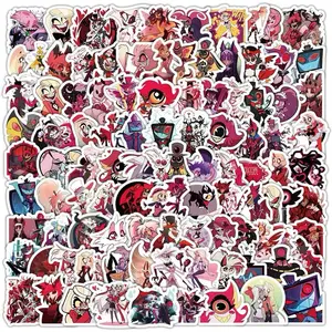 100 pcs Hazbin Hotel Vinyl Decals for Laptops, notebook decorative sticker vinyl sticker waterproof