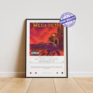 Megadeth Poster | Peace Sells But Who's Buying? Poster | Album Poster Prints | Wall Decor Posters | Album Cover | Metal Music Poster