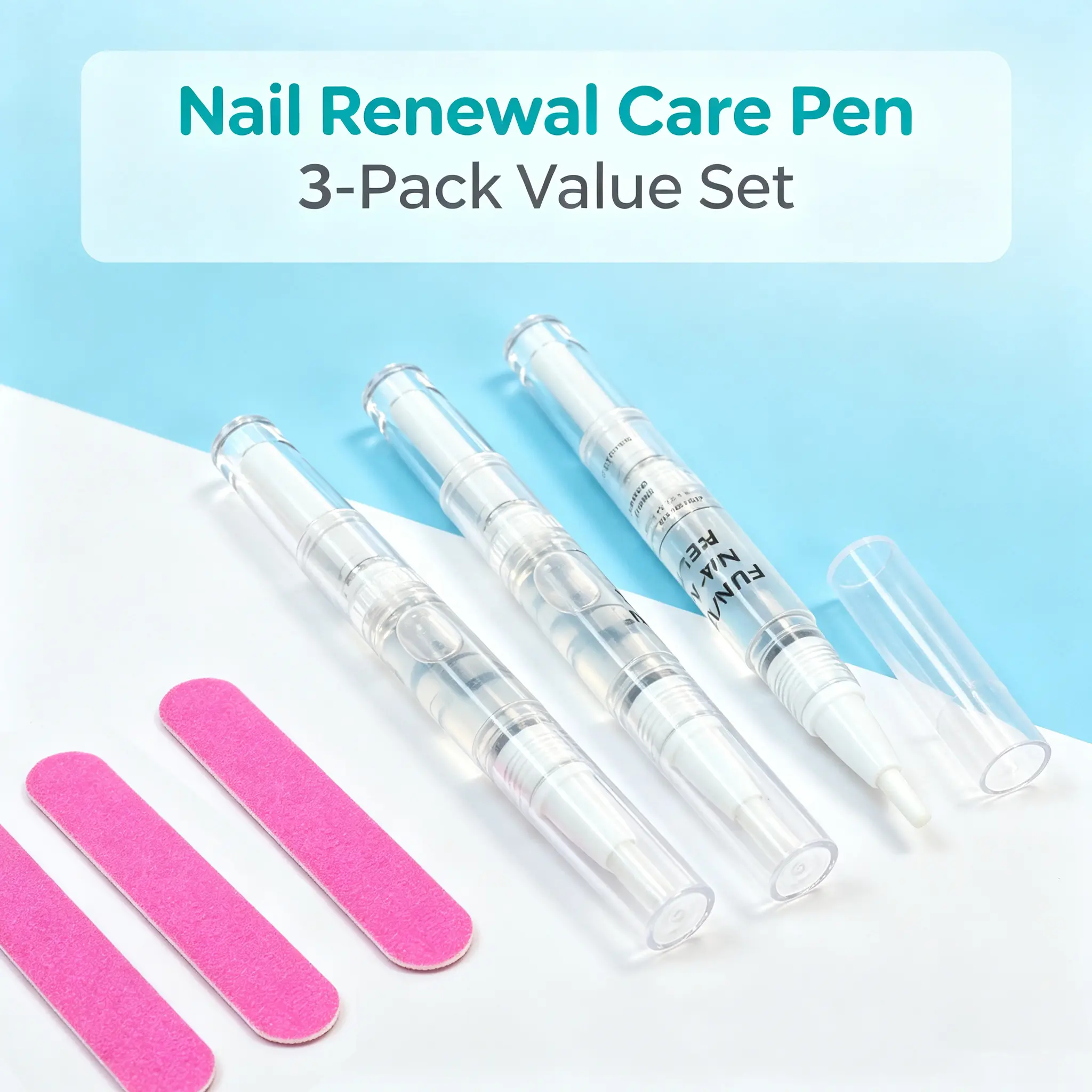Nail Renewal Care Pen 3-Pack Value Set | Daily Nail Care for Thick, Yellow & Discolored Nails | Precision Brush Applicator Kit for Toenail & Fingernail Care.#DealsForYouDays