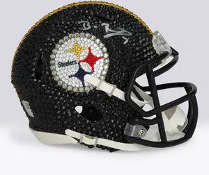 Ben Roethlisberger Pittsburgh Steelers Autographed Swarovski Crystal Riddell Speed Mini Helmet - Art by Rock On Sports - Fanatics Authentic Certified
