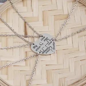 Hot Selling Jewelry Big Middle Little Good Friend Sisters Brother Alloy Necklace
