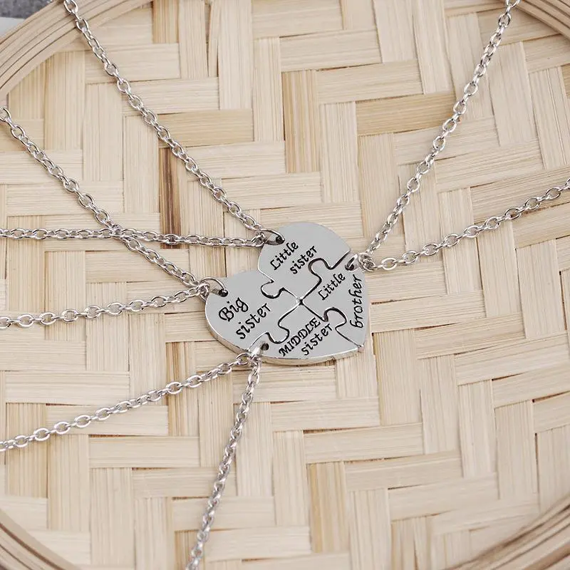 Hot Selling Jewelry Big Middle Little Good Friend Sisters Brother Alloy Necklace