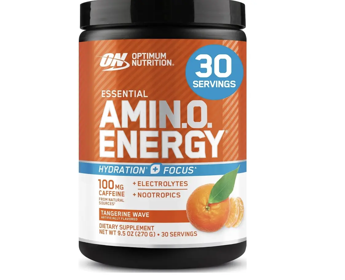 Optimum Nutrition Amino Energy Powder Plus Hydration, with BCAA, Electrolytes, and Caffeine, Tangerine Wave, 30 Servings (Packaging May Vary) | Contains... Energy Variety Pack Powder Sticks