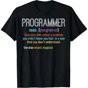 Programmer Definition IT Software Developer Coder Men    T-Shirt  Graphic tees