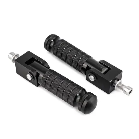 Aluminum Alloy 90-Degree Foldable M8 Thread Passenger Foot Pegs, Anti-Slip Knurled Surface, Stable 90° L-Lock, Universal for E-Bike, Motorcycle, Scooter, Compatible with Most Ebike Accessories