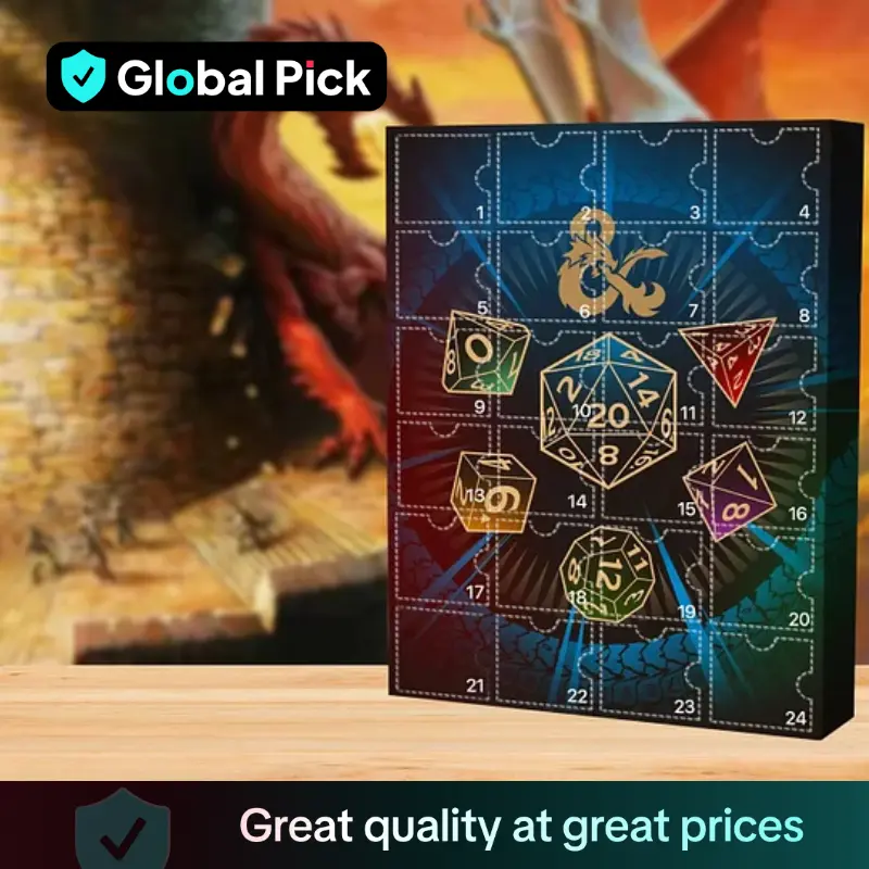 Dice Advent Calendar - 24 Polyhedron Set for DND and RPG, perfect Christmas gift for gamers, men and women!