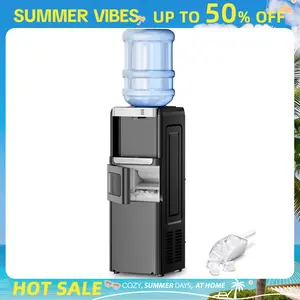 Summervibes[Limited Stock] Antarctic Star 3-in-1 Hot and Cold Water Cooler Chiller System Dispenser with Built-in Ice Maker, for 3 to 5 Gallon Bottle Water Dispenser，with Child Safety Lock，Black tiktokshopspringglowup