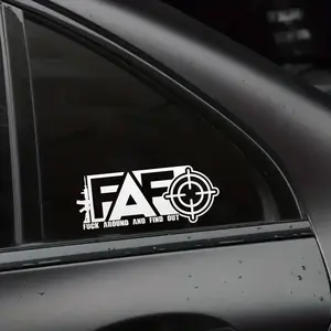 F Around And Find Out Sticker, Available in Many Sizes, FAFO Decal, Vinyl Decal, Car Window Decal