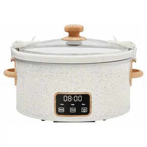 [NEW] 6-Qt Portable Linen Speckle Slow Cooker - Kitchenware Cookware Pots
