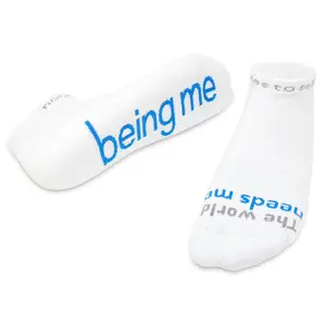 The world needs me - being me™ - white low-cut socks