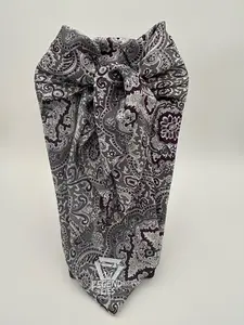Unisex Silky 42in x 42in XL Silk Wild Rag Bandana, Calico Acanthus Design