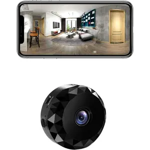 1080P HD WiFi Wireless Indoor Home Security Surveillance Camera Mini Nanny Pet Cam with App Control Motion Detection (Black)