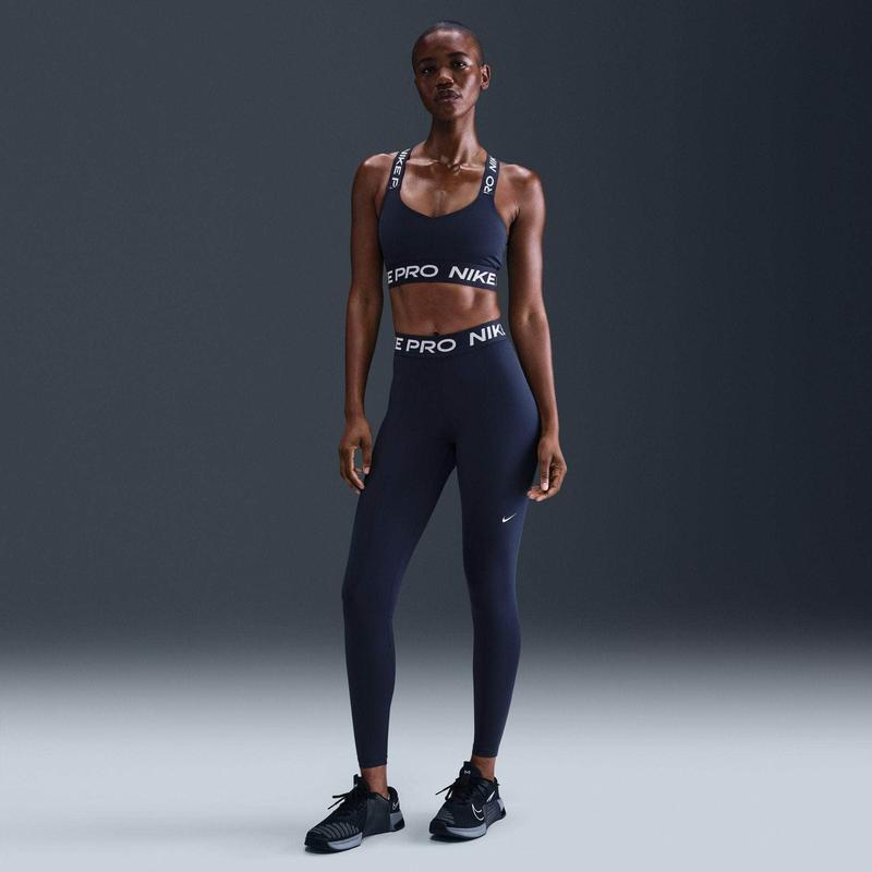 Nike Pro Mid-Rise Mesh-Paneled Leggings - Women's