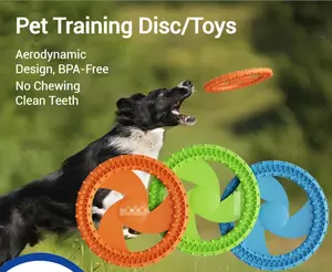 Children's Day gift Outdoor training frisbee pet supplies Soft and bite-resistant dog toy disc Interactive teeth cleaning