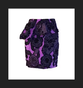 ASOS Brocade Velour Peplum Skirt - Size 4