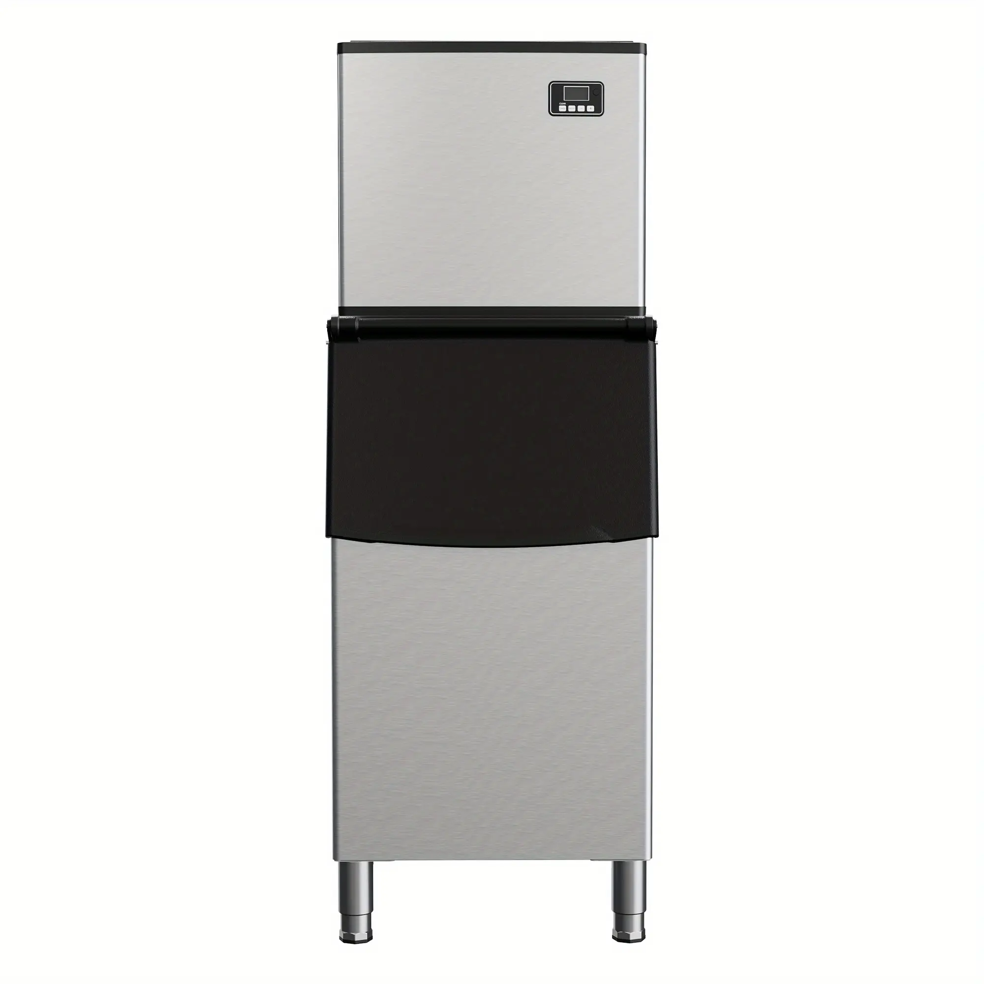 Commercial Ice Maker Machine, 400Lbs Output/24H, Equipped with SECOP Compressor & , Industrial Grade, 250Lbs Storage Capacity, Rapid Ice Production in 8-15 min, Stainless Steel Design, Ideal for Bar/Cafe/Restaurant/Business.