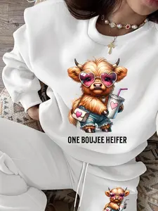 Teen Girls' Sportswear Set, Streetwear Tracksuit Set, Cool Streetwear School Style, Youth Casual Fashion Trendy Sports Natural Texture Comfortable Simple Design