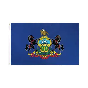 2x3ft Dye-Subbed Print Polyester Pennsylvania Flag Banner, Home & Festive Party Decorations Supplies