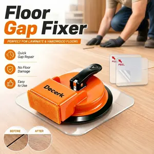 Heavy Duty Floor Gap Fixer Tool | Laminate & Vinyl Gap Closer | Suction Cup Puller with Reusable Pads