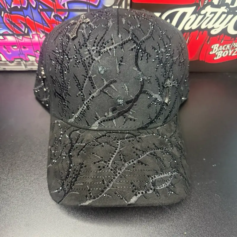 NY Hat SnapBack With Rhinestones Black