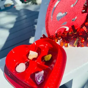 Valentines Day Gift | Heart Box of Genuine Crystals | Small Box | Box of Chocolate | New Age Gift | Spiritual Gift | Witchy Gift