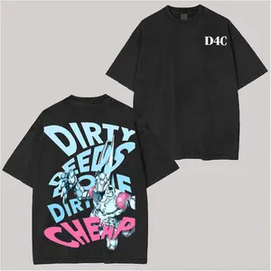 JoJo's Bizarre Adventure D4C Printed Unisex Washed T-Shirt21