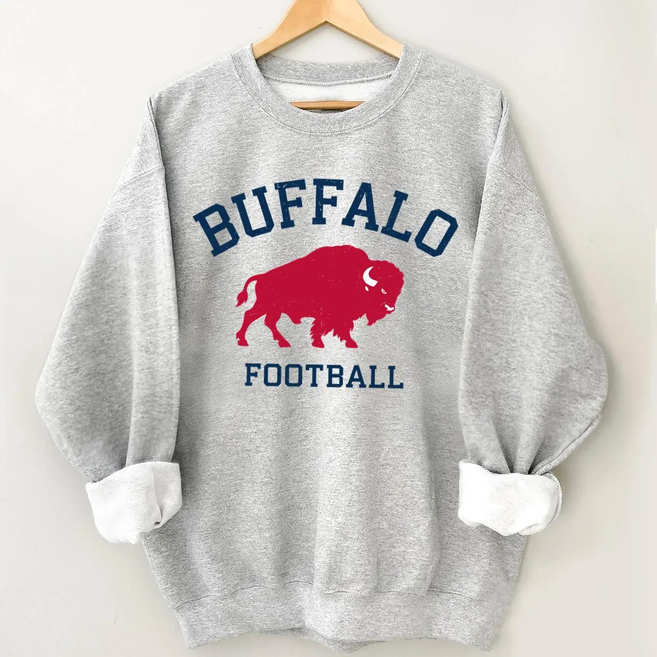 Vintage Buffalo Football Retro Sweatshirt, Retro Buffalo Football Crewneck Sweatshirt, Buffalo Football Fan Gift Sweatshirt, Unisex Gifts For Football Fan