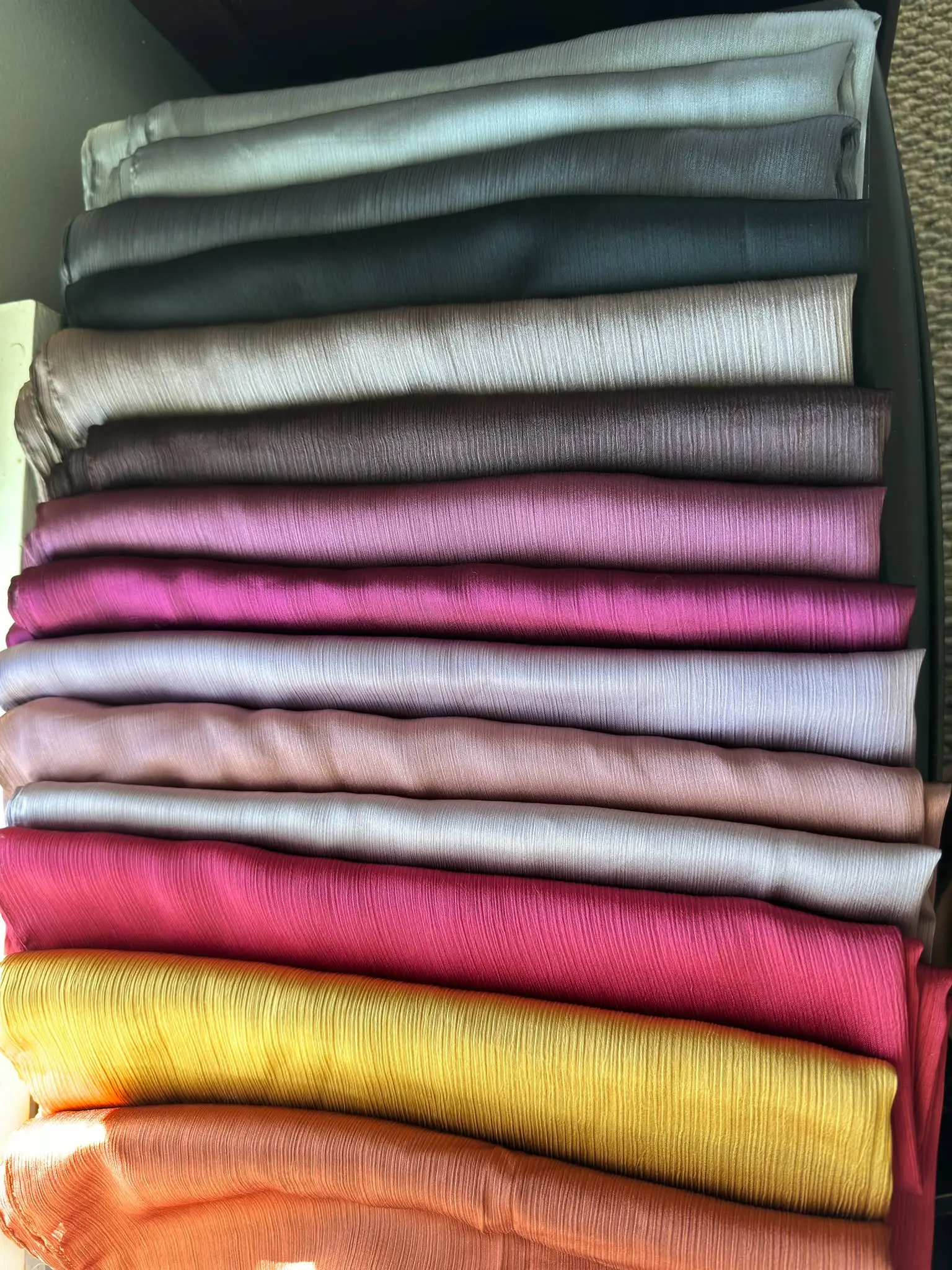 Textured Satin Silk Crinkle Hijab