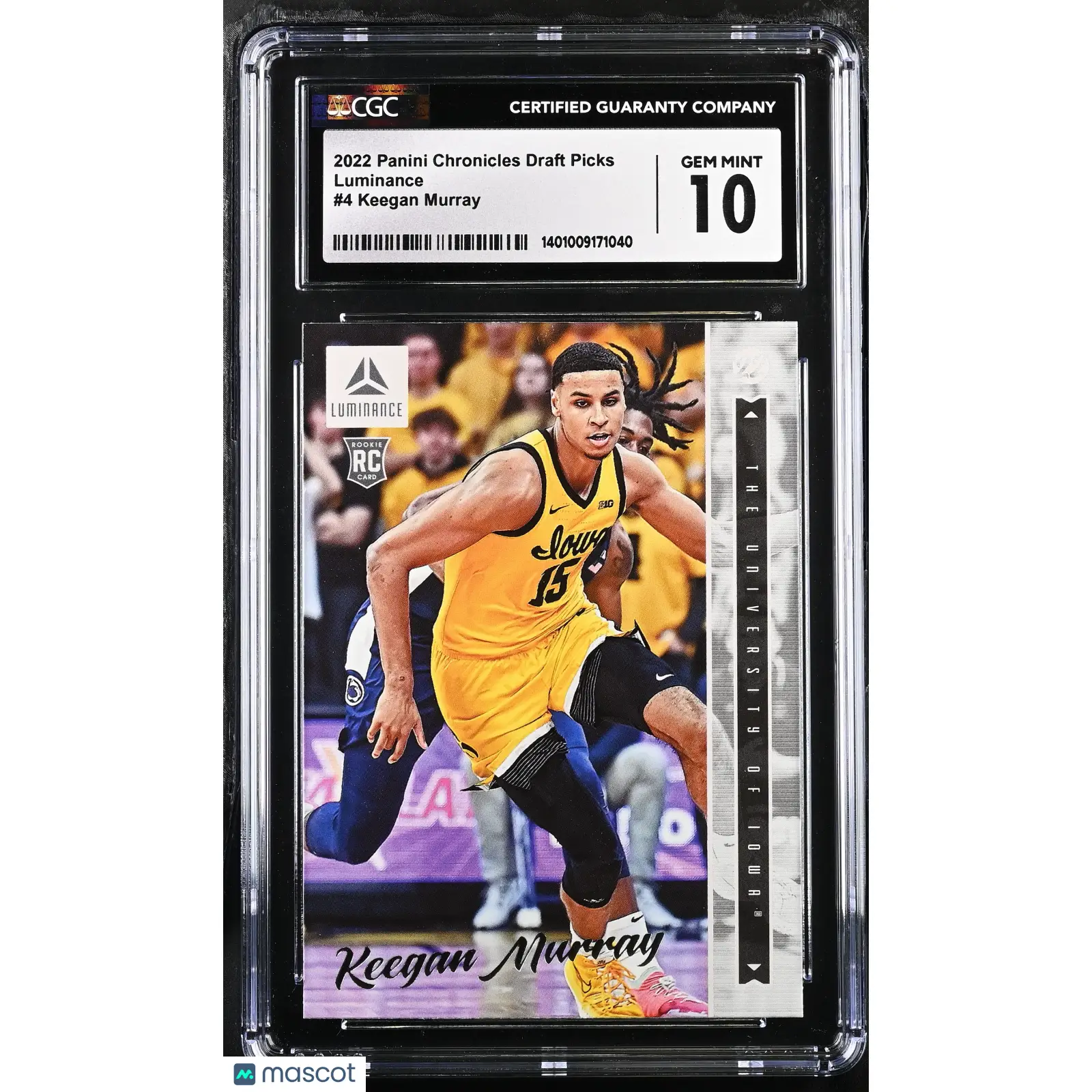 Keegan Murray CGC 2022 Chronicles Draft Picks #4 Basketball 10