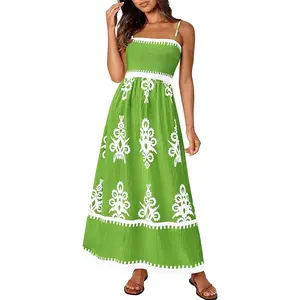 PrettyGarden Summer Dress for Women 2025 Floral Sundress Spaghetti Strap Flowy Beach Vacation Boho Maxi Dresses Casual Womenswear#springtok