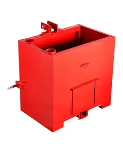 Ballast Box For 3-Point Category 1 Tractor Heavy-Duty Thickened Steel Construction Red Finish Durable Weight Box For Improved Traction, Load Distribution And Stability During Implement Attachments And Field Work