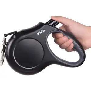 Fida Retractable Dog Leash Large Breed, Heavy Duty 16 Ft Dog Walking Leash, up to 110 Lbs, 360° Tangle Free, Black