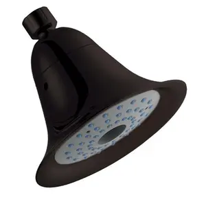 212 MAIN Oil Rubbed Bronze 6-Inch WaterSense Water Saving Showerhead - High-Velocity Aeroflow Dual-Spray Bathroom Shower Equipment