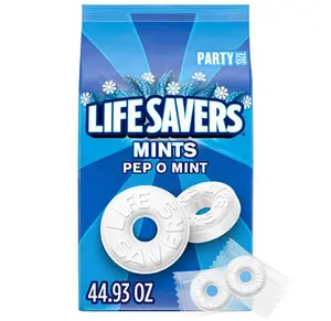 LIFE SAVERS Pep-O-Mint Breath Mint Bulk Hard Candy, Party Size, 44.93 oz Bag