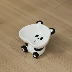 Ceramic Cat Bowl with Tilted Design for Neck Protection - Anti-Spill Pet Feeding & Water Bowl, Cute Dog & Cat Food Dish