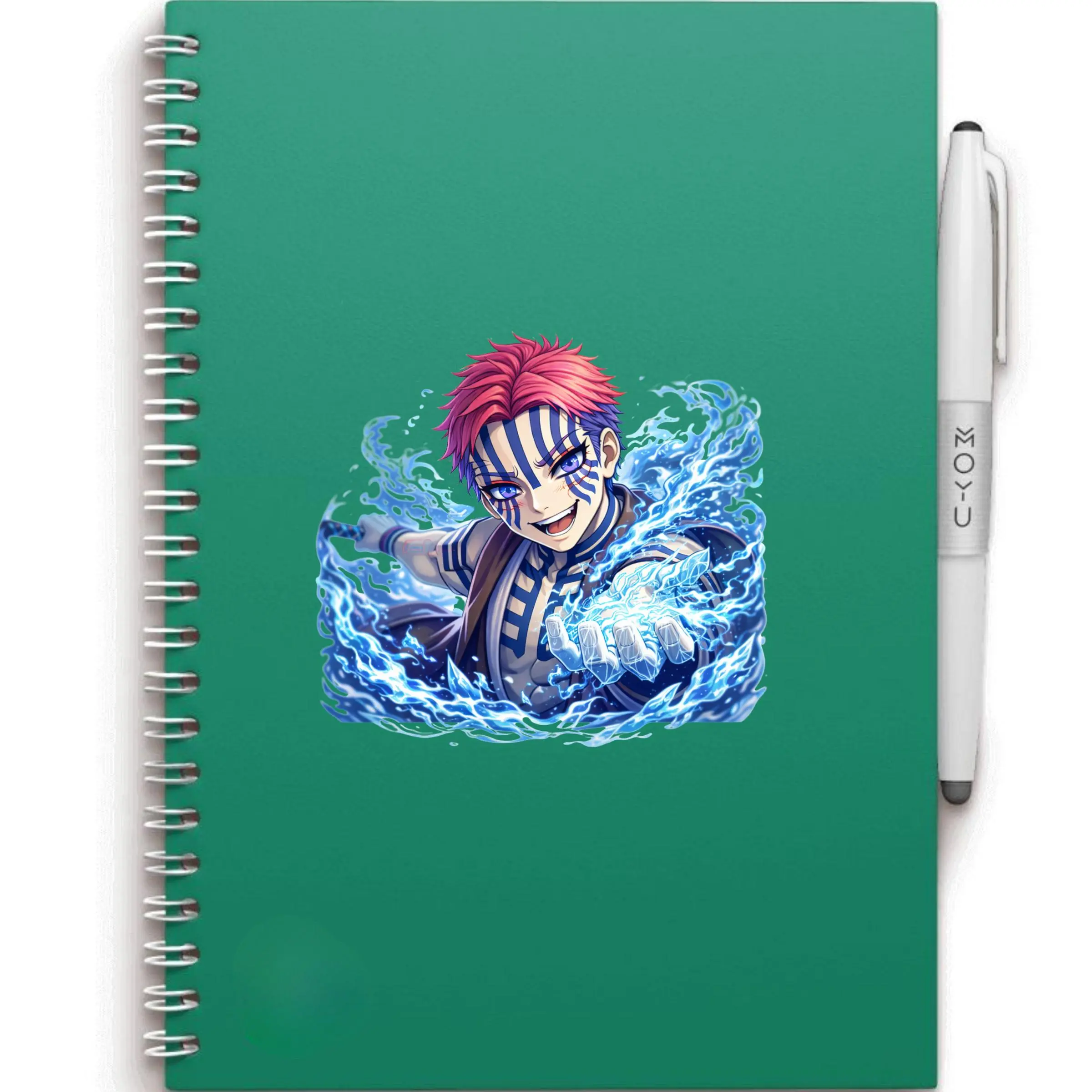 Akaza Ice Flame Power Anime Sticker, Blue Frost Vinyl Decal for Laptops, Phones, Water Bottles & Car Windows
