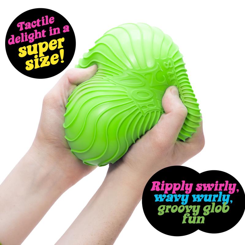Schylling Super NeeDoh Ripples- Huge NeeHoh 4.5" in Diameter - Sensory Toy with Fun Dough Filling  - 1 Random Color - Ages 3 and Up - One piece shipped at random