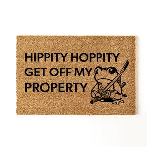 Doormat Hippity Hoppity Get Off My Property, Funny Doormat, Funny Gift, Front Door Mat, Sarcastic Sayings, Welcome Mat, Front Door Decor