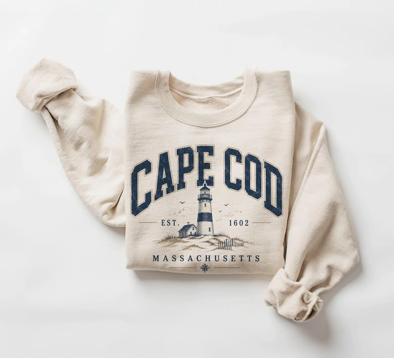 [Sale off up to 50%] Retro Cape Cod Massachusetts Travel Destination Vacation Unisex Adult Crewneck Sweatshirt Hoodie Tops