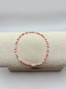 Coral Blush Seed Bead Bracelet
