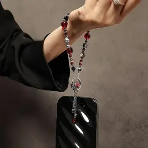 Bowknot Beaded Tassel Phone Chain Pendant, for Phones Keys Bags, Perfect Gift for Friends and Valentine's Day, Phone Charm