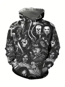 Men's 3D printed hooded sweatshirt Gothic Style Hoodie